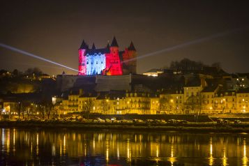 Château de Saumur - éclairage nocturne